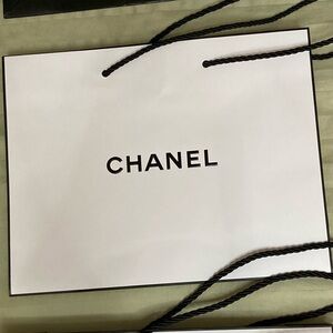 Chanel paper shopping bag 10”x8”x3”